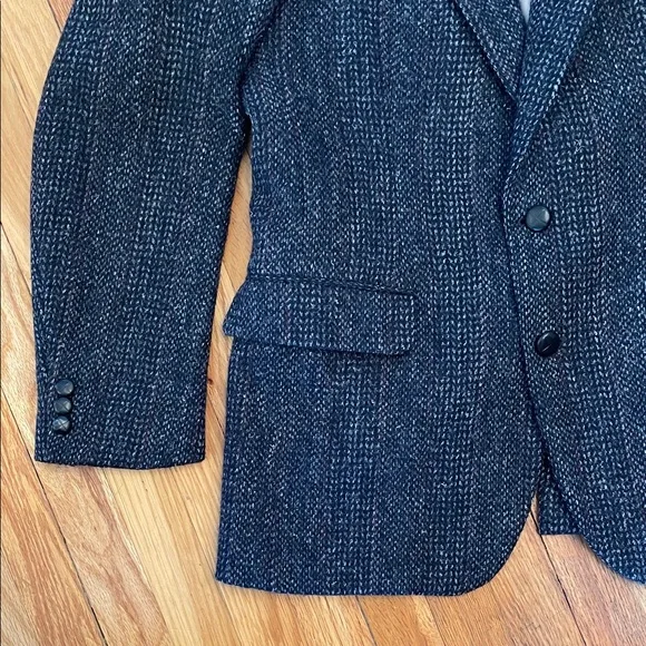HARRIS TWEED Vintage Scottish Wool Hand Woven Union Made Classic Speckled Blazer - Picture 6 of 15